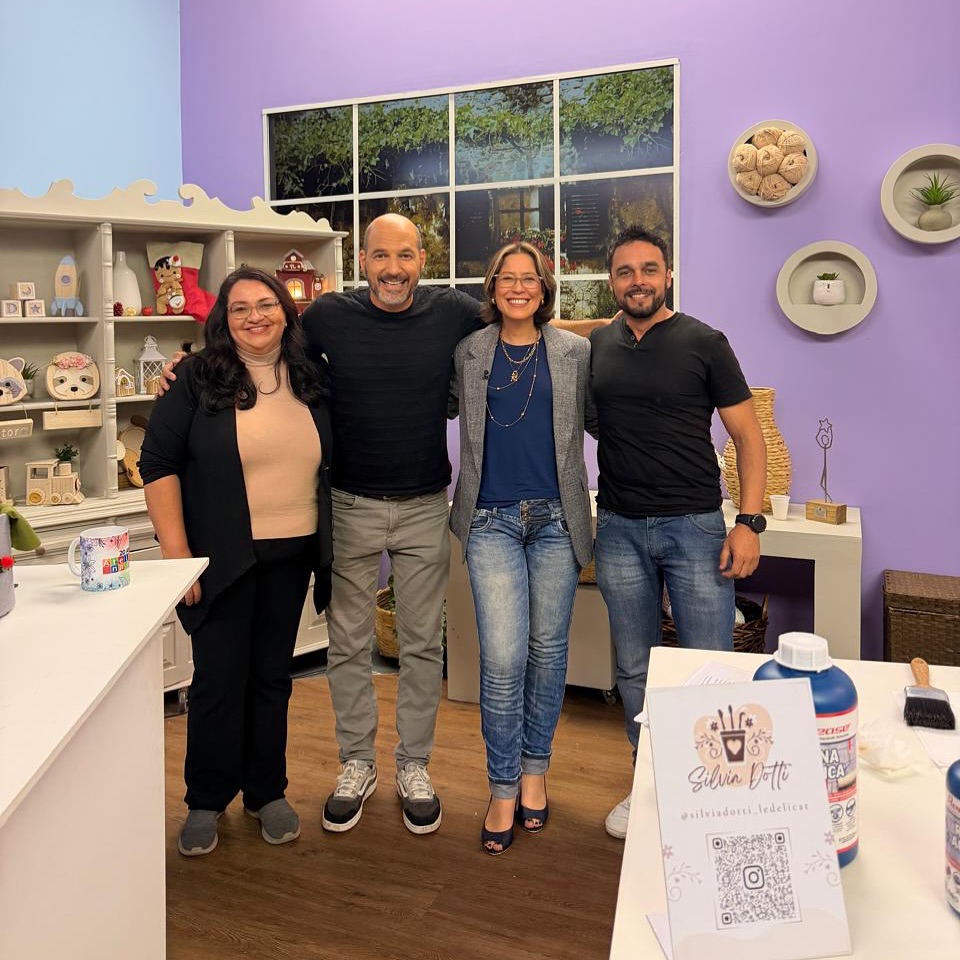 Silvia Dotti com Dotan Mayo, Fábio Moreto e Déia Nascimento no Ateliê na TV.